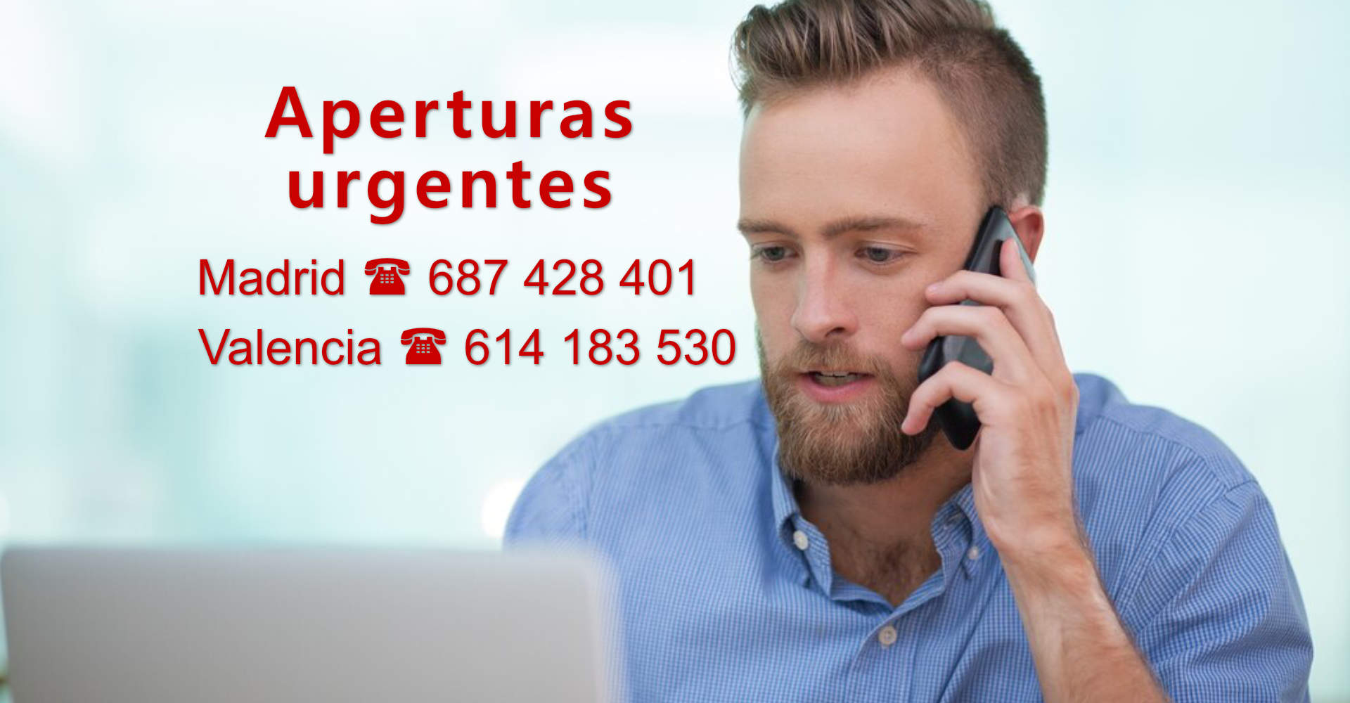 Cerrajeros en Madrid y en Valencia - aperturas urgentes y servicios de cerrajería no urgentes